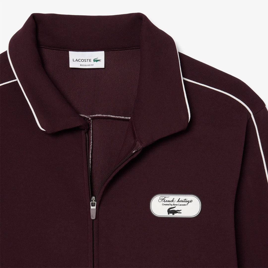 Lacoste Men's Heritage Badge Accent Sweatshirt - Oxalis/Flour