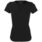 Lija Women's Must Haves Deep V Top - Black