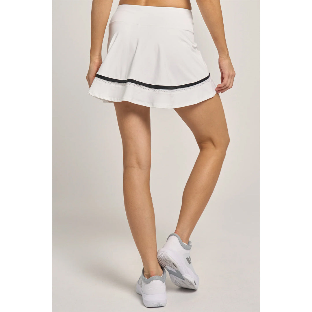 Lija Women's Must Haves Banded Arena Skort - White/Black