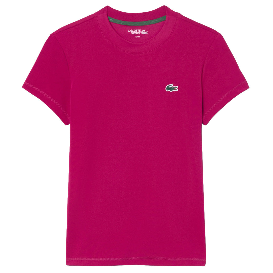 Lacoste Women's Ultra Dry Stretch Sport Tee - Rubine Red