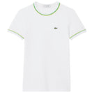 Lacoste Women's Contrast Accent Jersey Tee - White