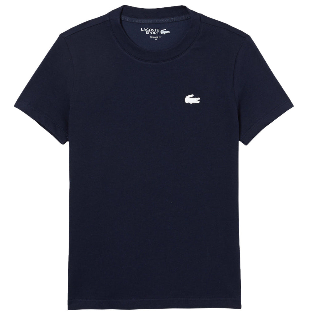 Lacoste Women's Ultra Dry Technical Cotton Tee - Navy Blue