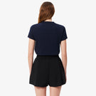 Lacoste Women's Ultra Dry Technical Cotton Tee - Navy Blue