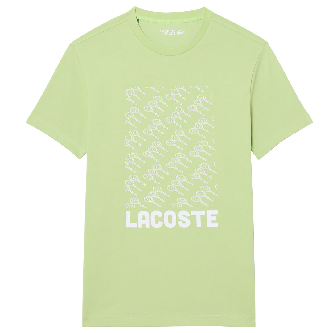 Lacoste Men's Ultra Dry Printed Tennis Tee - Green
