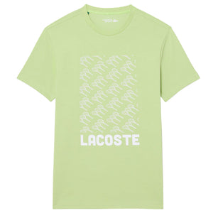 Lacoste Men's Ultra Dry Printed Tennis Tee - Green