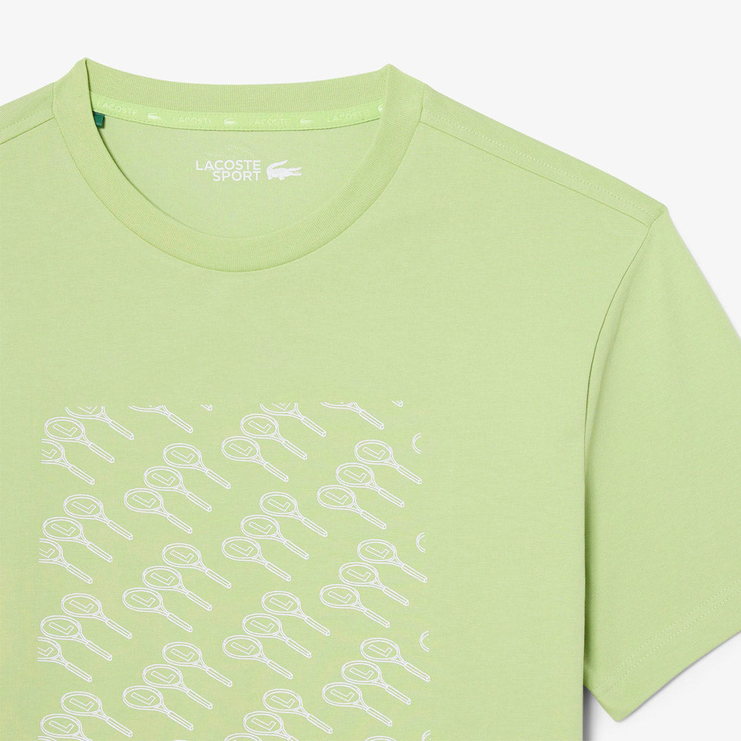 Lacoste Men's Ultra Dry Printed Tennis Tee - Green