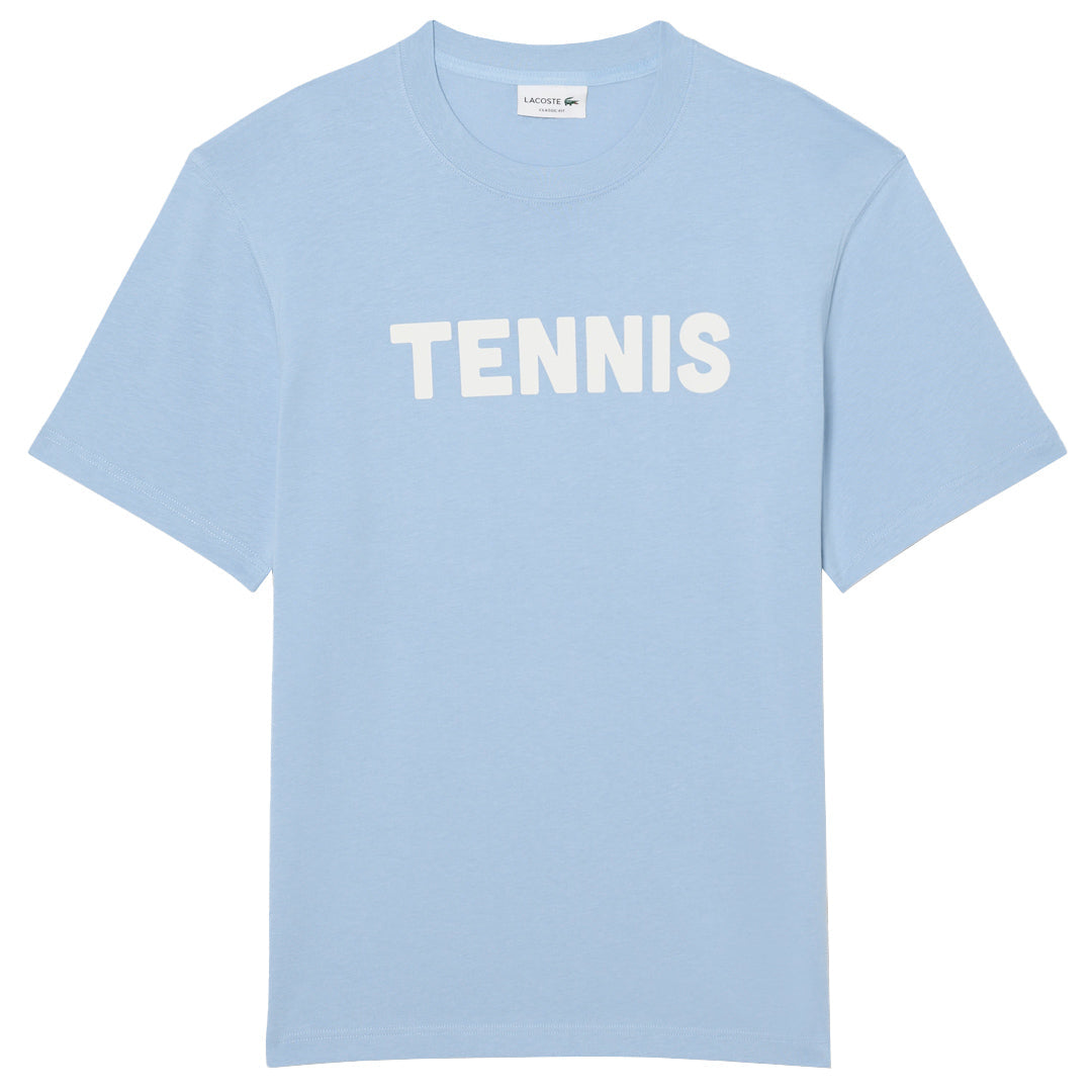 Lacoste Men's Printed Tennis Tee - Light Blue