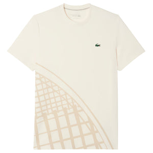 Lacoste Men's Ultra Dry Printed Tee - Cream