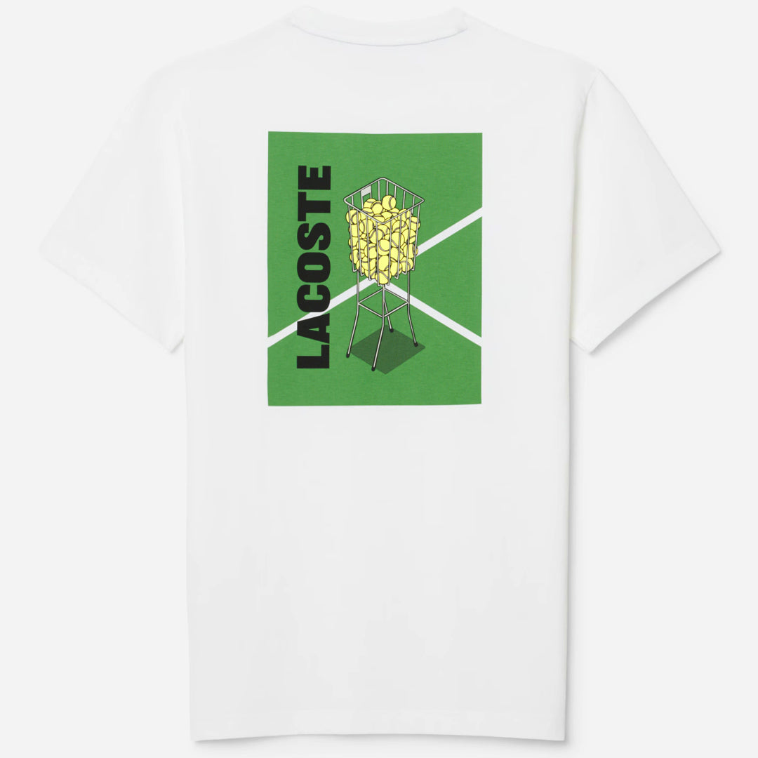 Lacoste Men's Ultra Dry Printed Tee - White