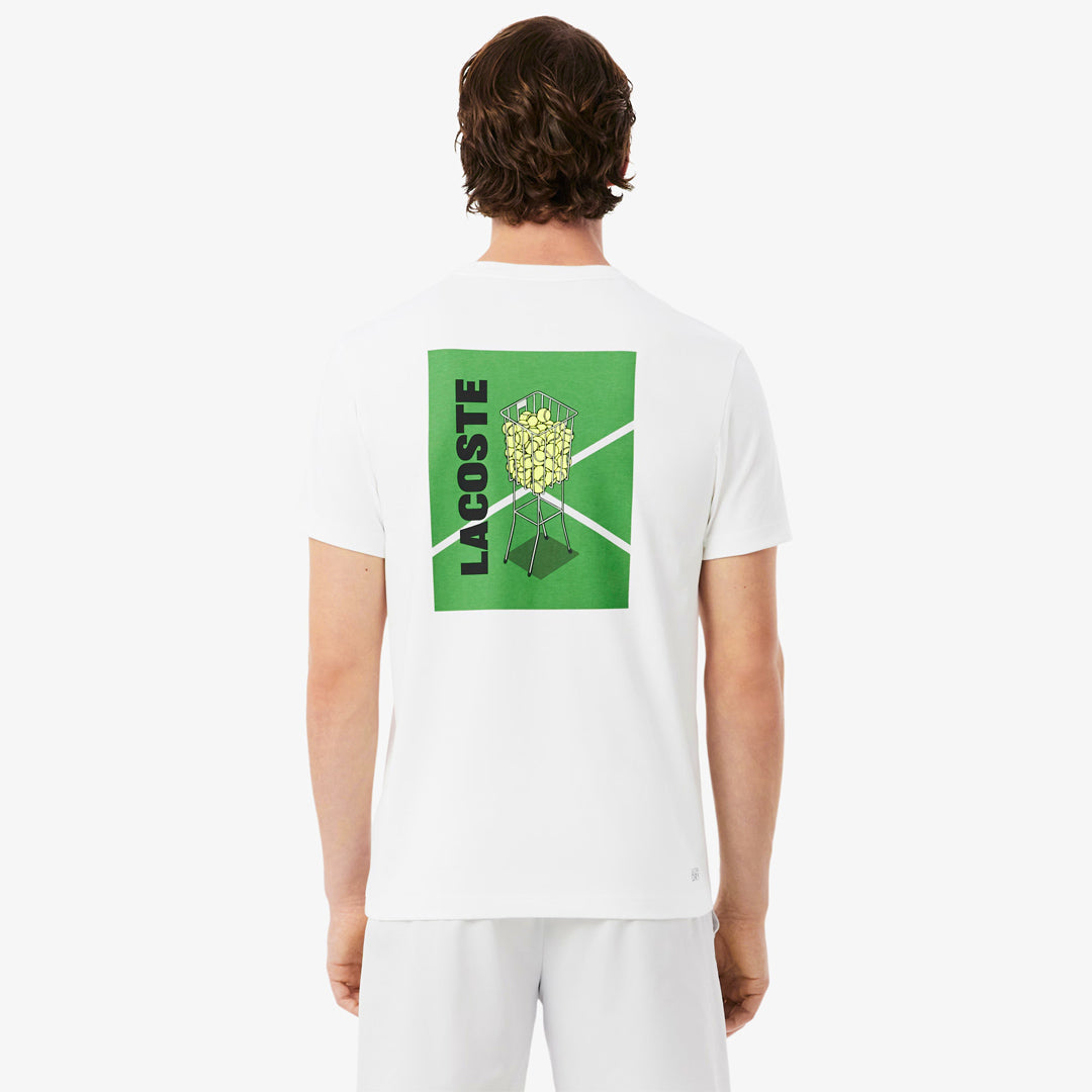 Lacoste Men's Ultra Dry Printed Tee - White