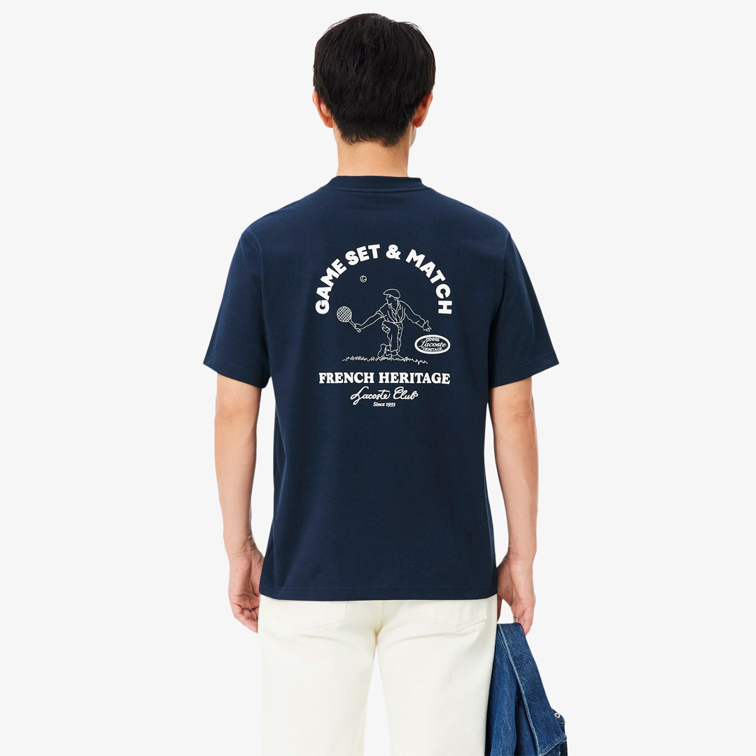 Lacoste Men's Heritage Tennis Tee - Navy
