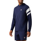 Fila Men's Essentials Longsleeve Hoodie - Fila Navy/White