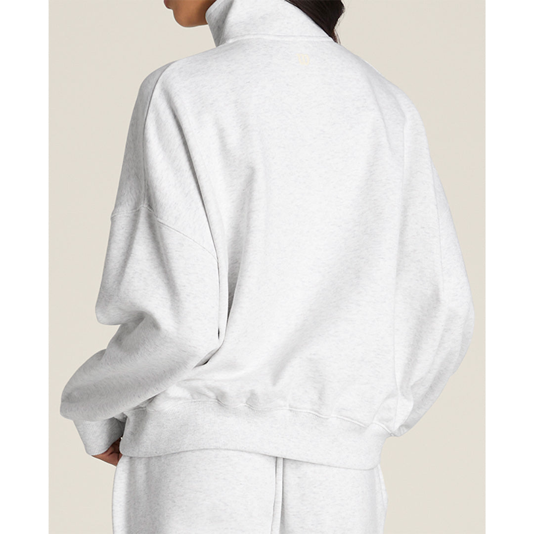 Wilson Women's Full Zip Sweater - Cloud Heather