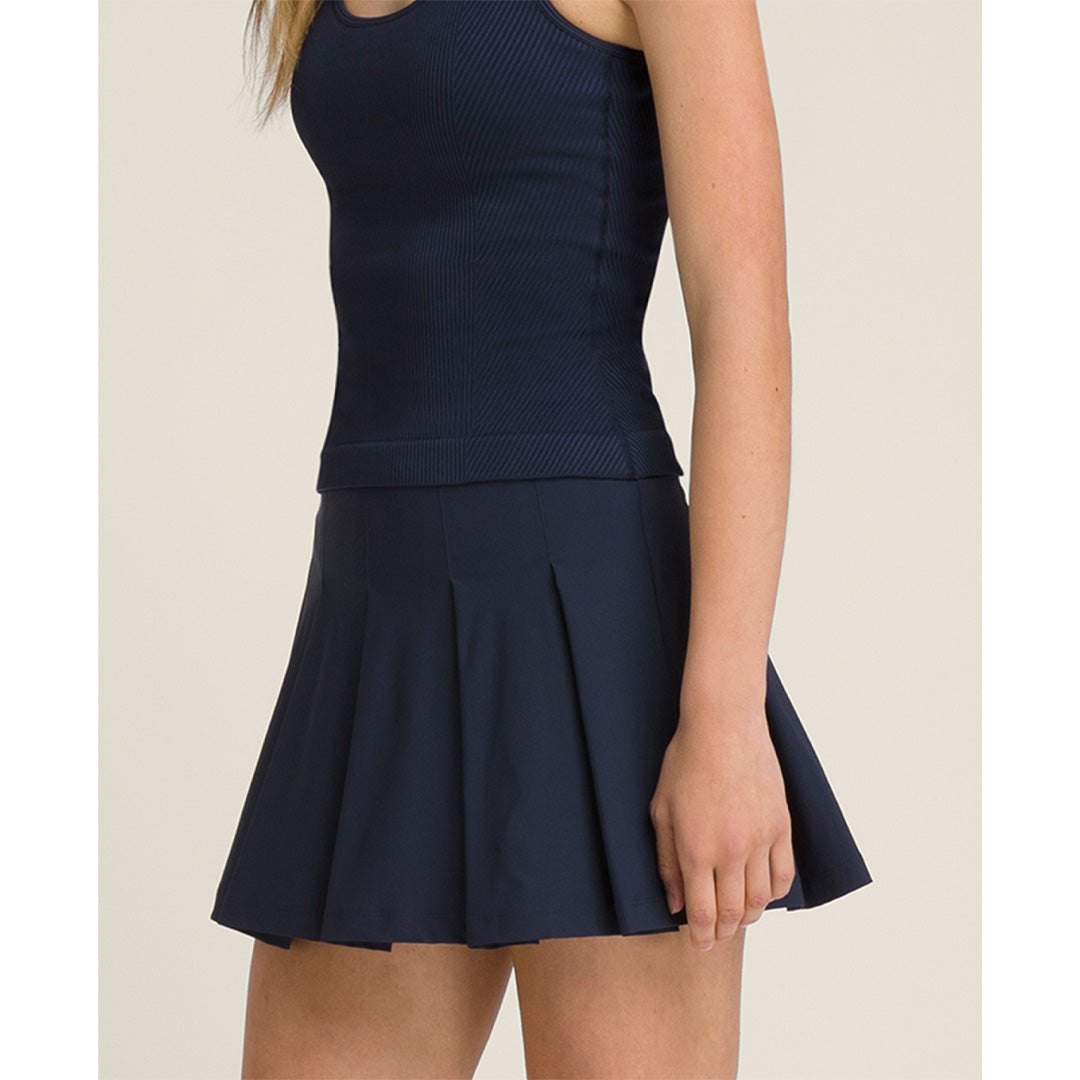 Wilson Women's Classic Pleated Mini Skort - Navy