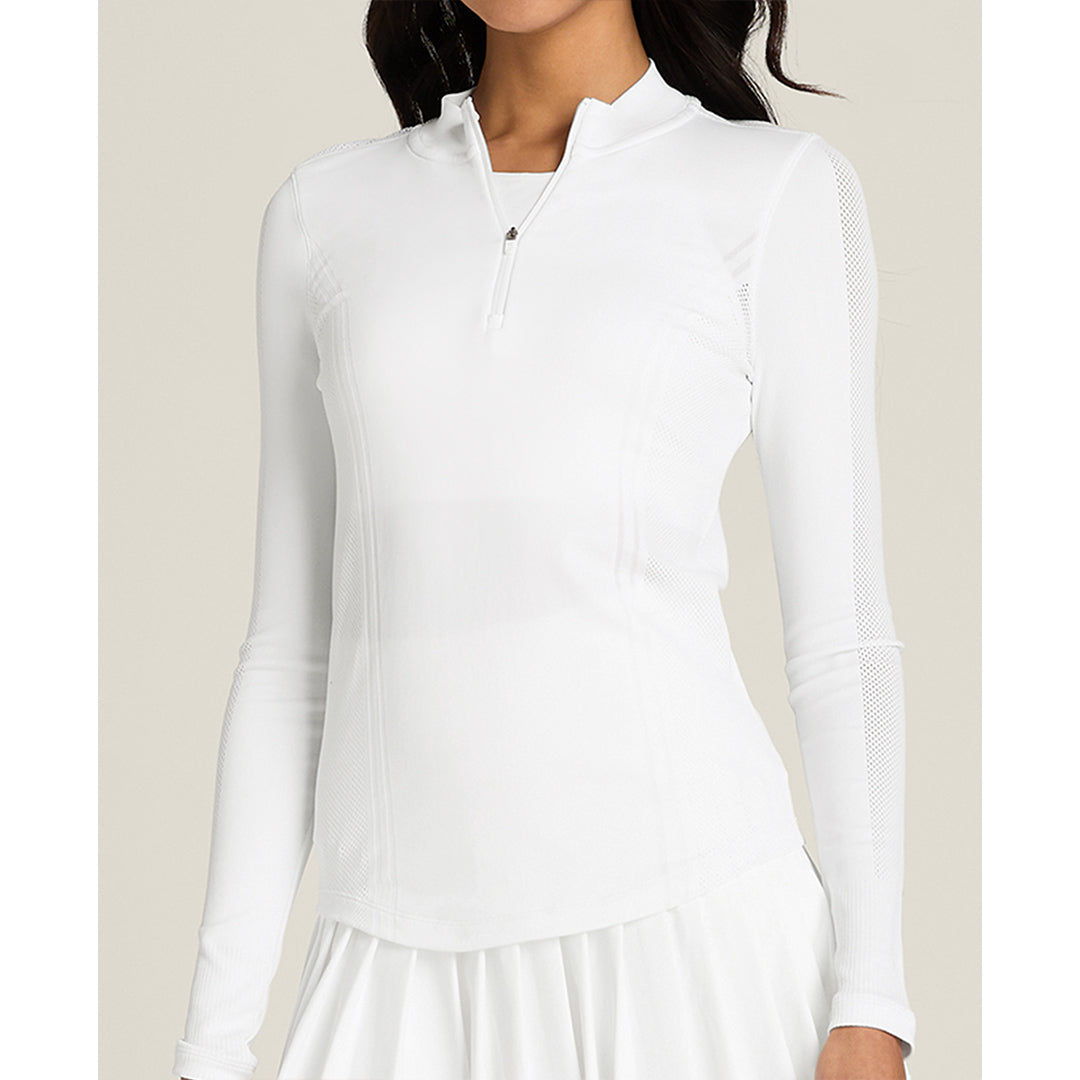 Wilson Women's Pro Seamless 1/2 Zip - White