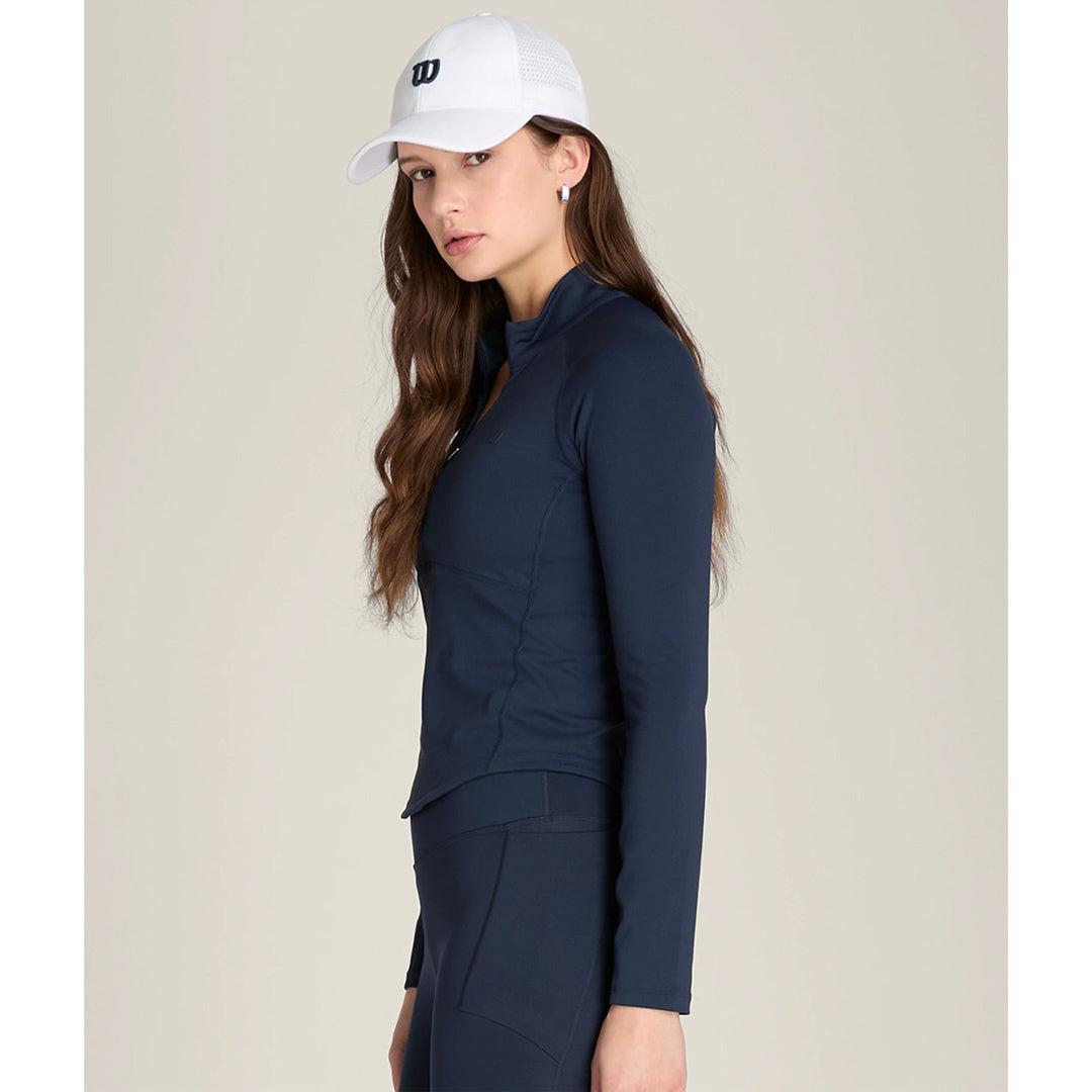 Wilson Women's Baseline 1/2 Zip Long Sleeve - Classic Navy