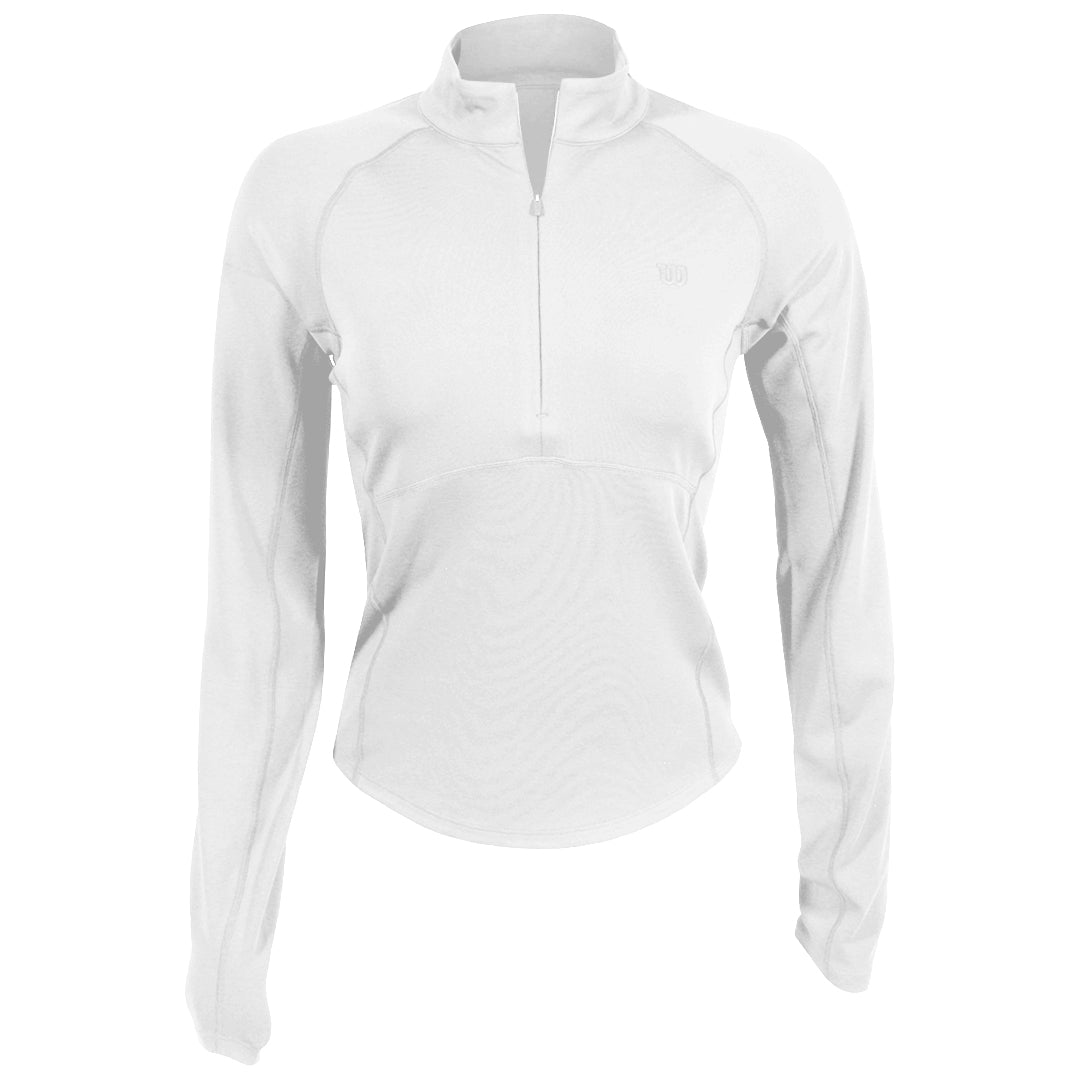 Wilson Women's Baseline 1/2 Zip Long Sleeve - White