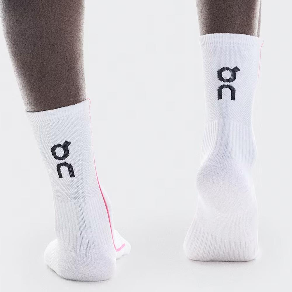 On Court High 1 Pack Socks - White/Pink