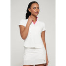 Lija Women's Don't Stop Me Now Roller Tee - White/Prism Pink