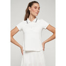 Lija Women's Don't Stop Me Now Classic Polo - White/Olive