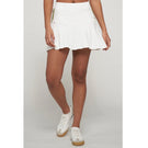 Lija Women's Don't Stop Me Now Dash 15" Skirt - White/Olive