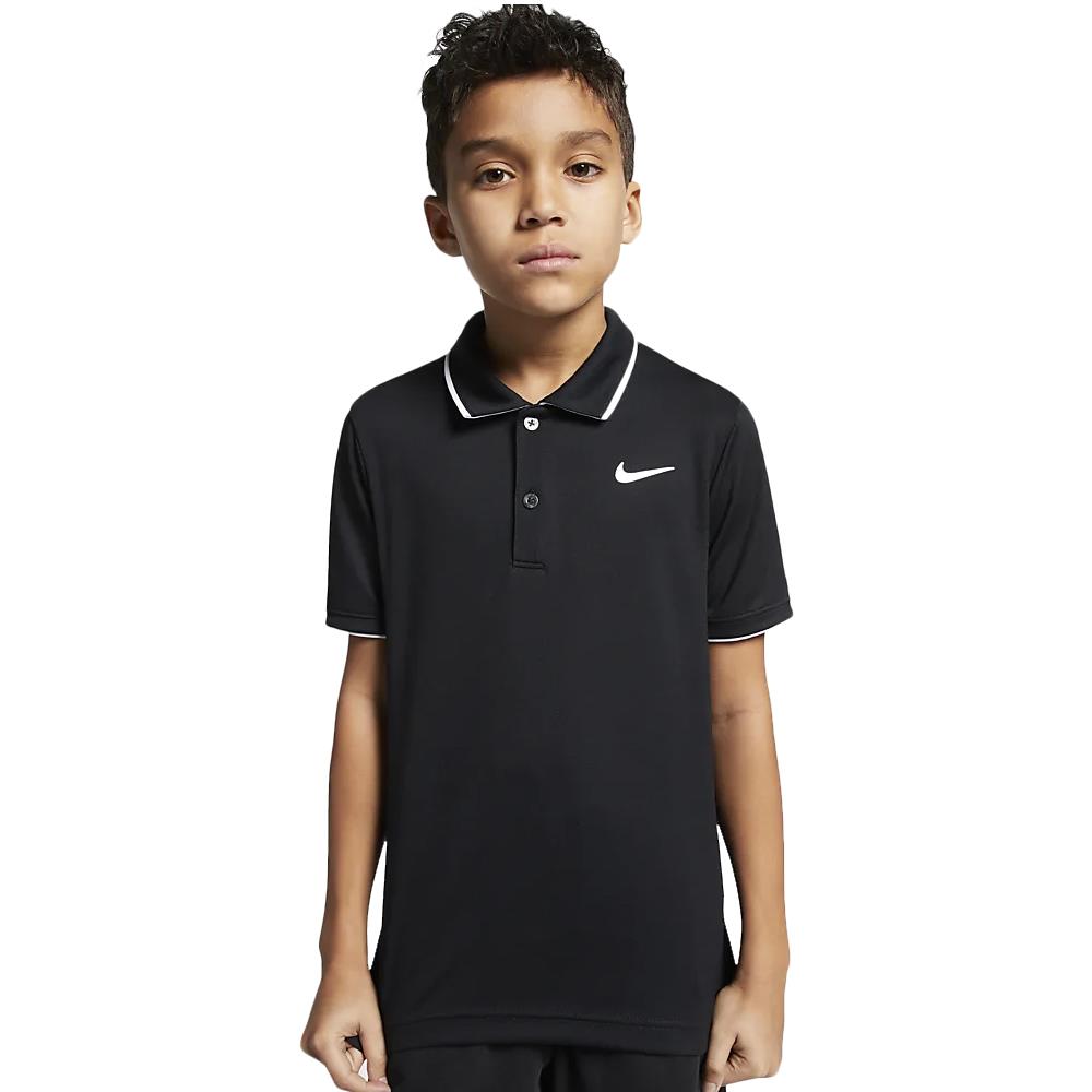 Nike Boys Court Dry Polo - Black