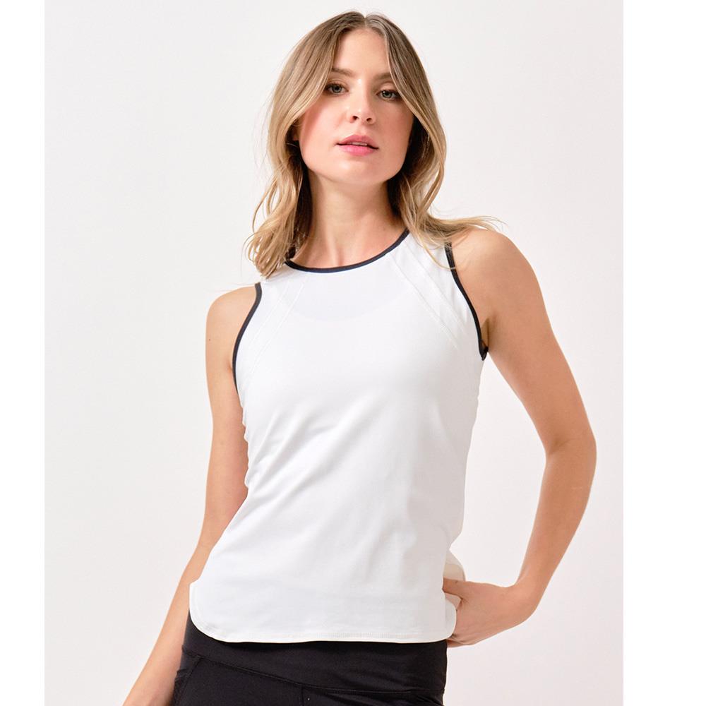 Lija Women's Bea Tank - White/Black