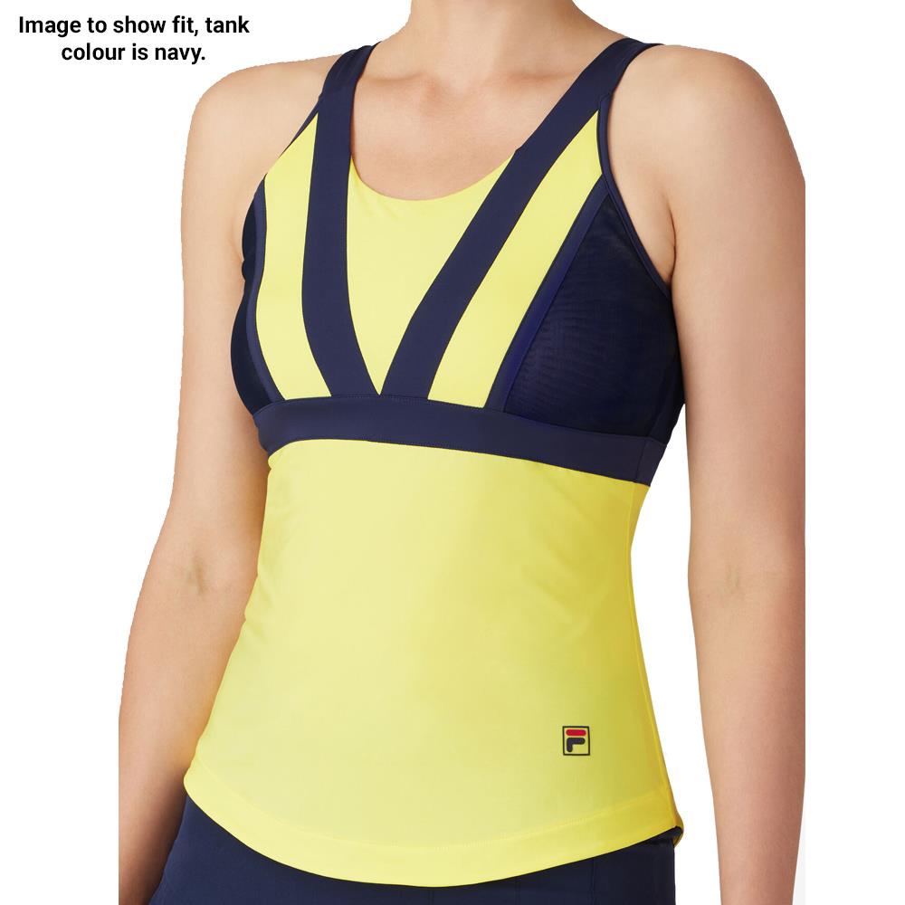 Fila Women's Alley Halter Tank - Fila Navy/Limoncello
