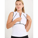 Sofibella Women's Monochrome Sleeveless Top - White/Black