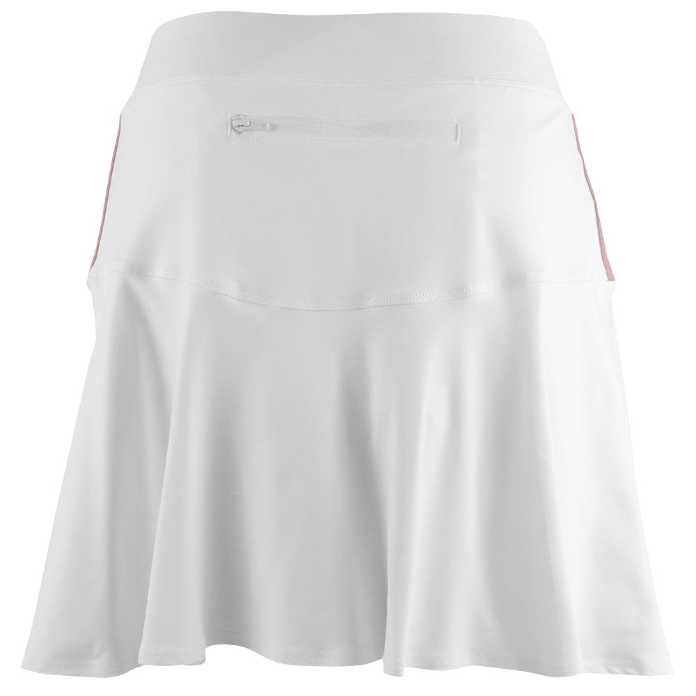 Lija Women's Don't Stop Me Now Dash 15" Skirt - White/Olive