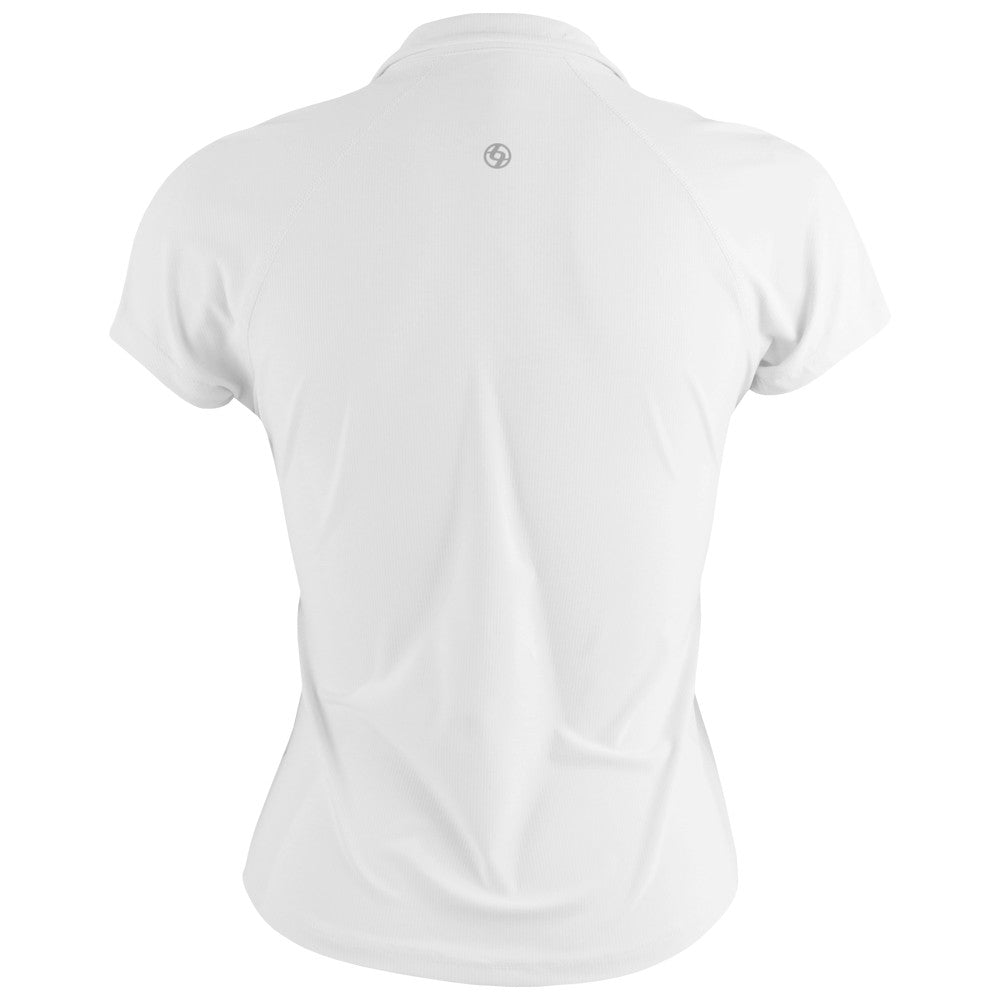 Lija Women's Sly Zip Mock Top - White