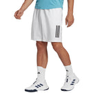 adidas Men's Club 3 Stripe 9" Short - White
