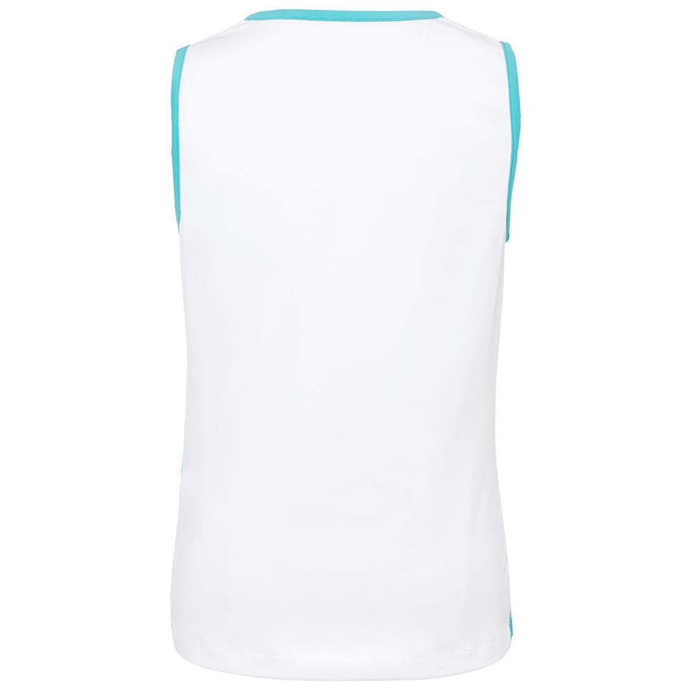 Fila Girls Full Coverage Tank - White/Blue Radiance