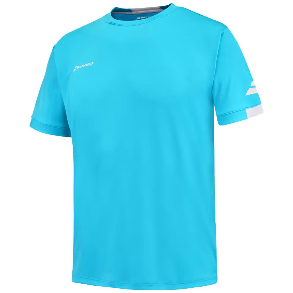 Babolat Men's Play Crew Neck Tee - Cyan Blue