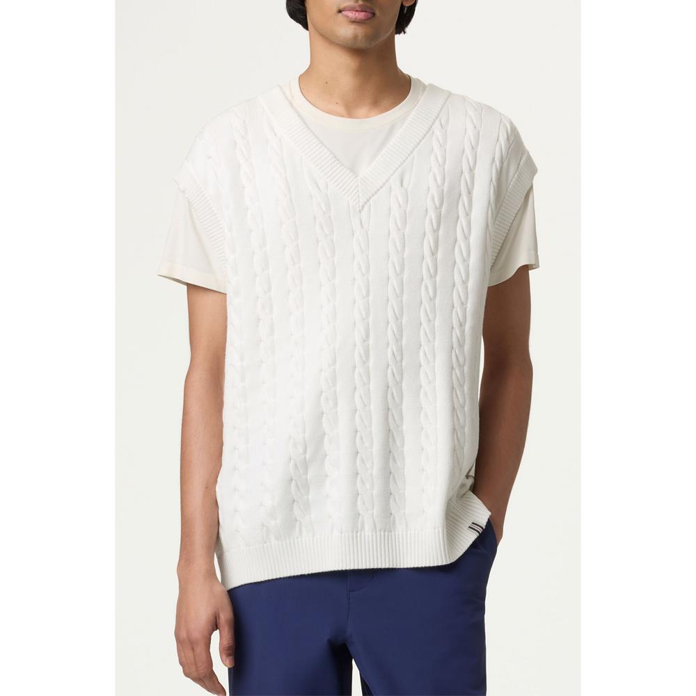 Fila Men's Baseline Cable Knit Vest - White