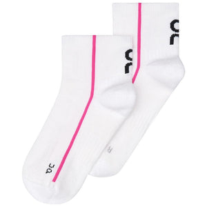 On Court Mid 1 Pack Socks - White/Pink