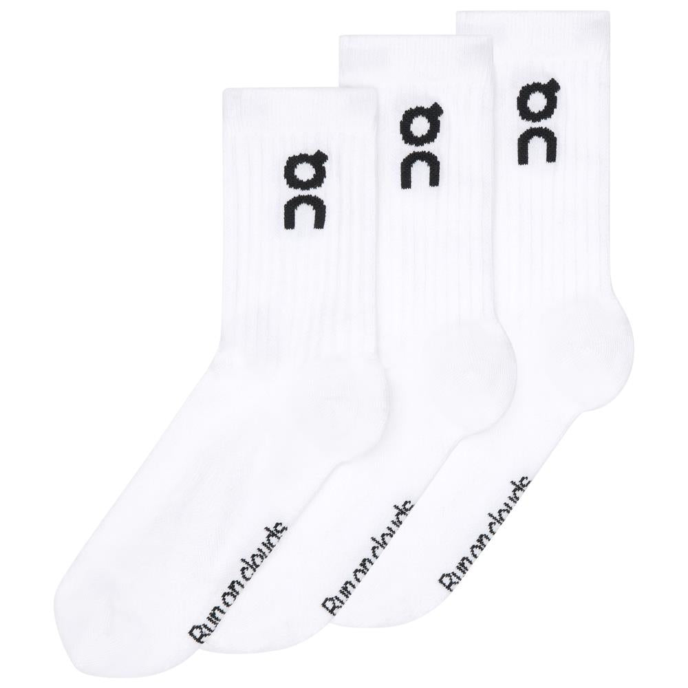 On Logo High 3 Pack Socks - White