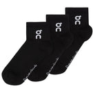 On Logo Mid 3 Pack Socks - Black