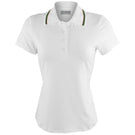 Lija Women's Don't Stop Me Now Classic Polo - White/Olive