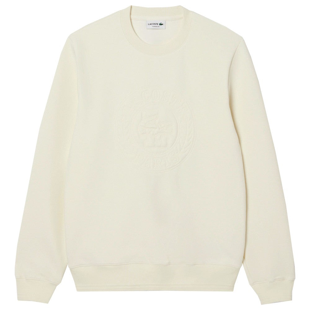 Lacoste Men's Embossed Logo Pique Sweatshirt - Cream