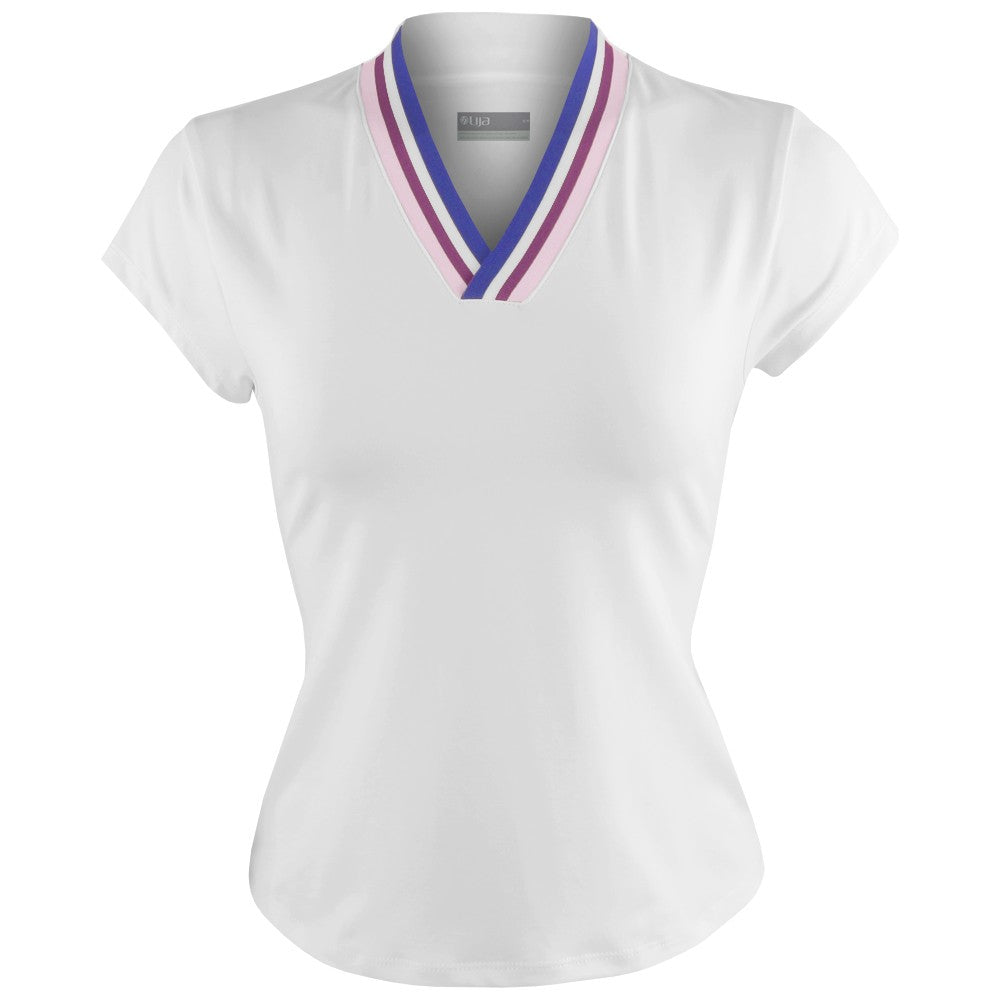 Lija Women's Hot Shot Triumph Top - White/Royal Blue