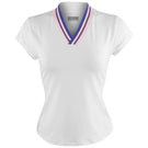 Lija Women's Hot Shot Triumph Top - White/Royal Blue