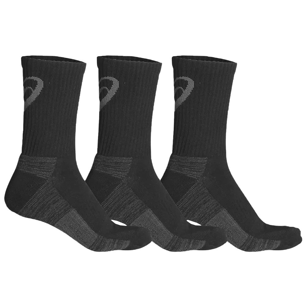 Asics Training Crew 3 Pack Socks - Black