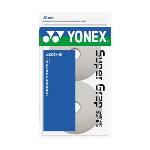 Yonex Super Grap Wet Overgrips - 30 Pack - White