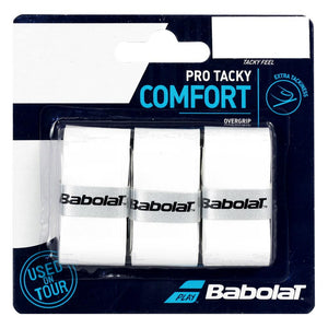 Babolat Pro Tacky Overgrip - 3 Pack - White