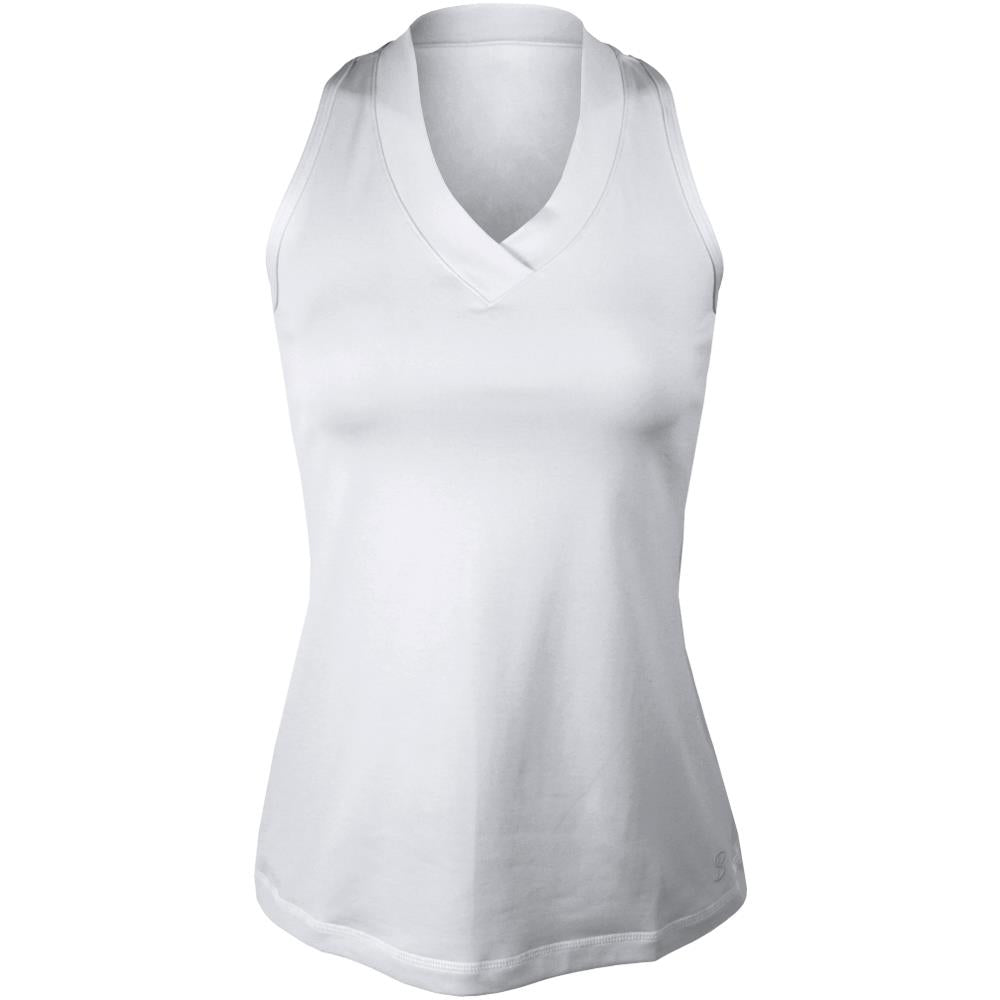Sofibella Women's UV Colors Athletic Racerback Tank - White