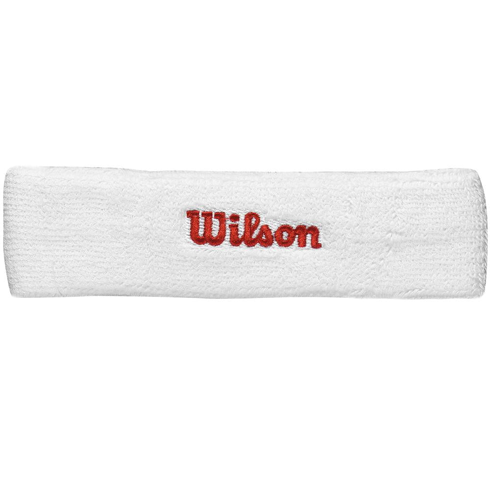 Wilson Logo Headband - White/Red