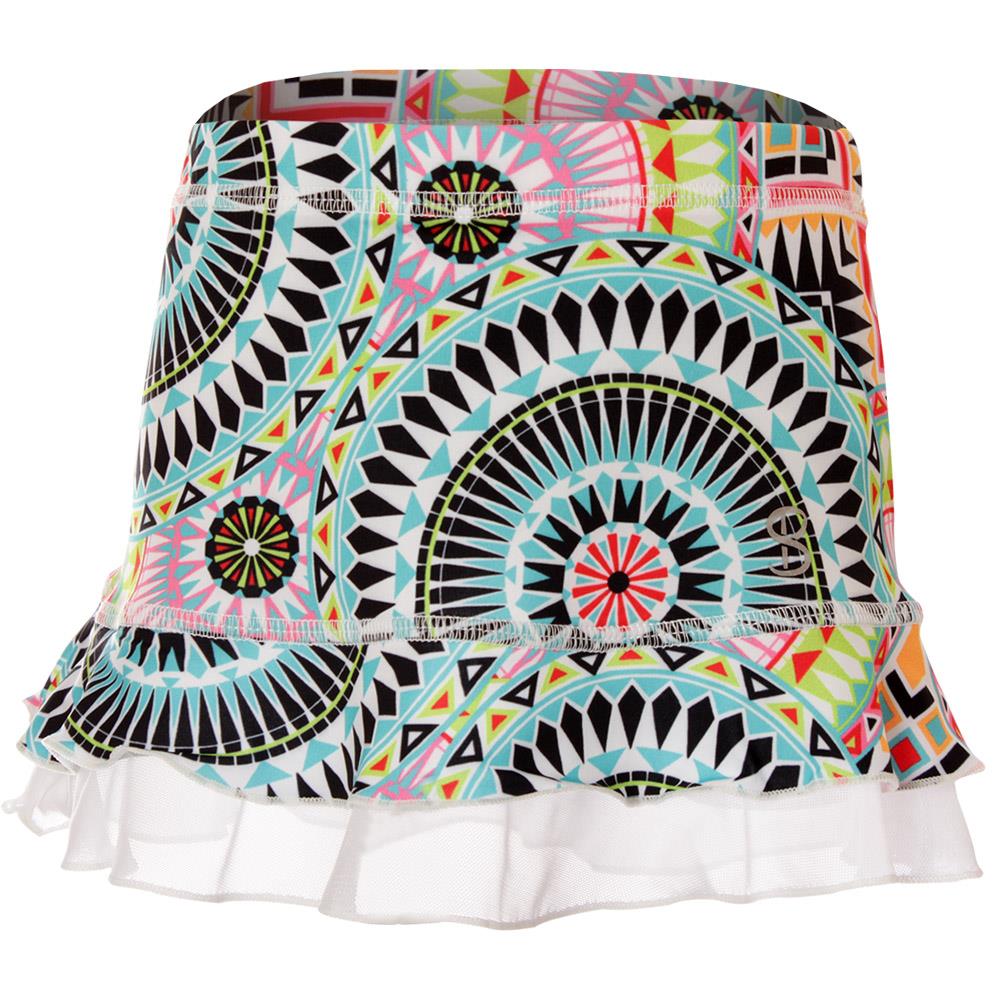 Sofibella Girls UV Colors Ruffle Skort - Medallion Print
