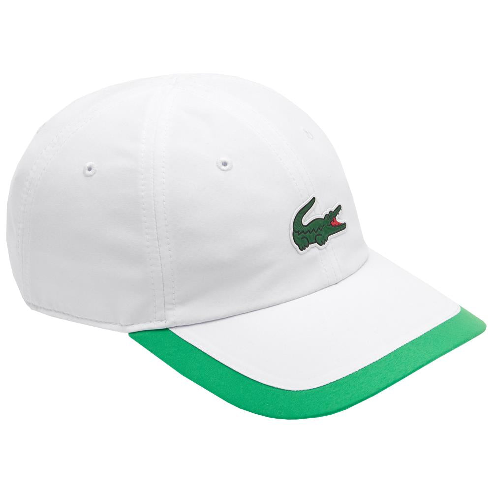 Lacoste Sport Contrast Brim Cap - White/Green