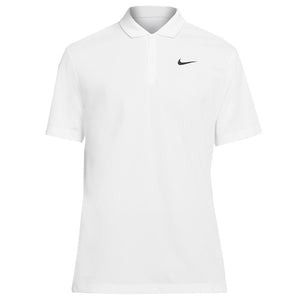 Nike Men's DriFit Solid Polo - White/Black